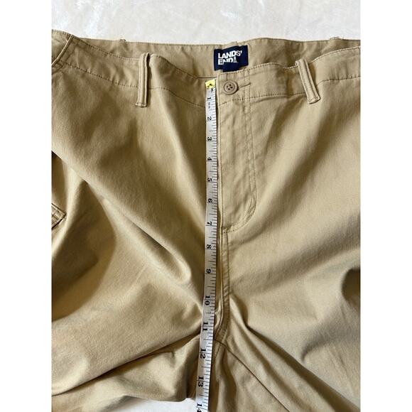 Lands' End Women Cargo Chino Pants Khaki Sz 18 Stretch - Picture 3 of 8